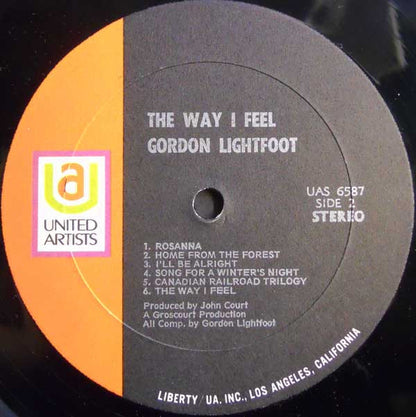 Gordon Lightfoot : The Way I Feel (LP, Album, RE)