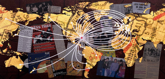 Less Than Jake : Borders & Boundaries (LP, Album, RE, Yel + LP, S/Sided, Yel + Ltd, 25t)