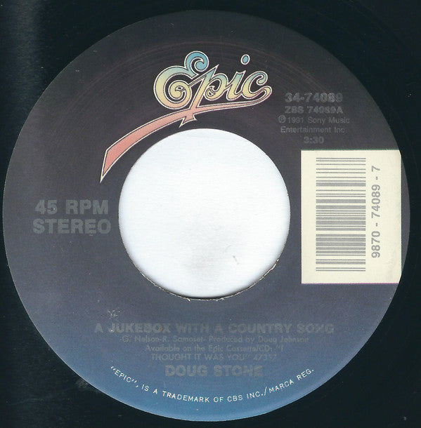 Doug Stone : A Jukebox With A Country Song (7", Single)