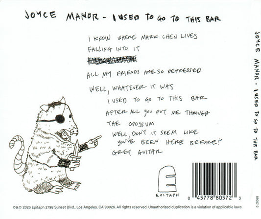Joyce Manor : I Used To Go To This Bar (CD, Album)