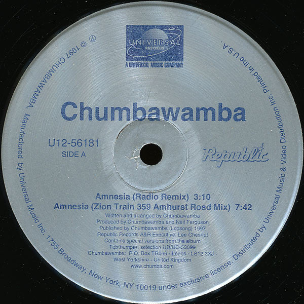 Chumbawamba : Amnesia (12", Maxi)