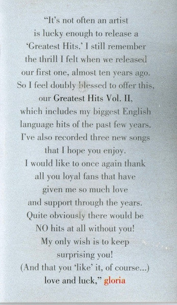 Gloria Estefan : Greatest Hits Vol. II (Cass, Comp)
