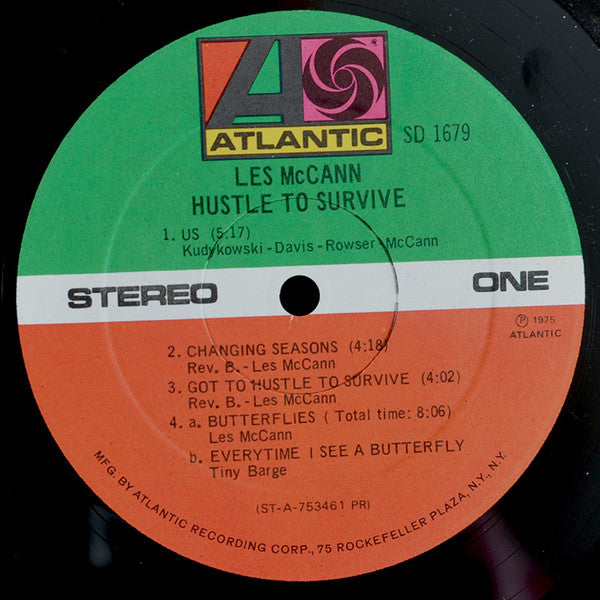 Les McCann : Hustle To Survive (LP, Album, PR)