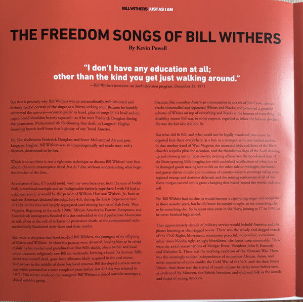Bill Withers : Just As I Am (LP, Album, Ltd, Num, RE, RM, 180)