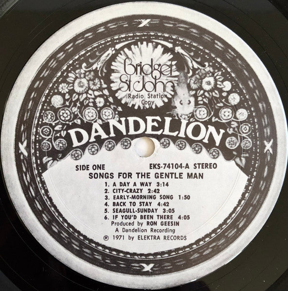 Bridget St John* : Songs For The Gentle Man (LP, Album, Promo, Rad)