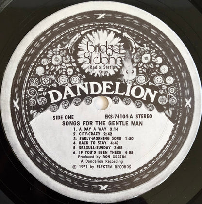 Bridget St John* : Songs For The Gentle Man (LP, Album, Promo, Rad)