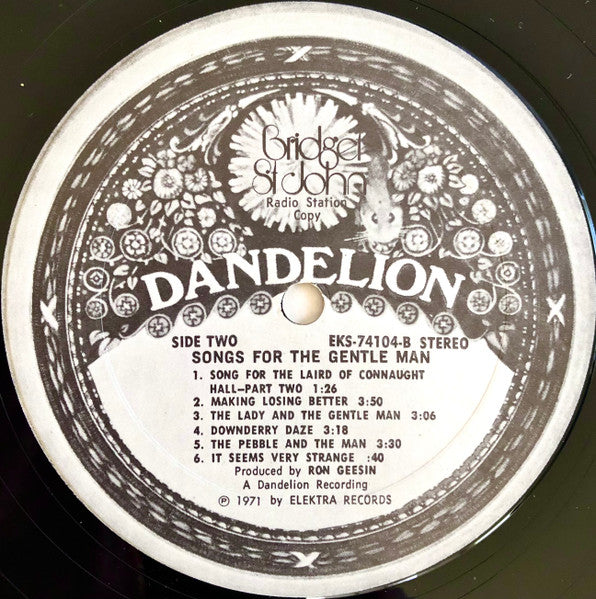 Bridget St John* : Songs For The Gentle Man (LP, Album, Promo, Rad)