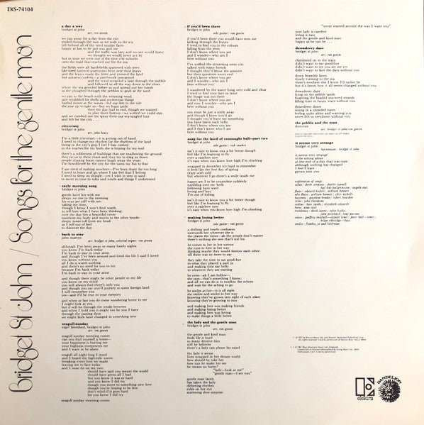 Bridget St John* : Songs For The Gentle Man (LP, Album, Promo, Rad)