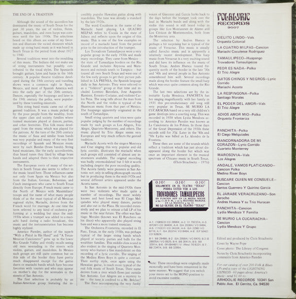 Various : Texas-Mexican Border Music Vol. 5 - The String Bands (End Of A Tradition) (LP, Comp)