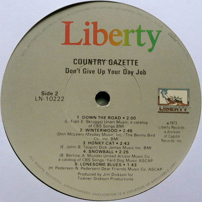 Country Gazette : Don't Give Up Your Day Job (LP, Album, RE)