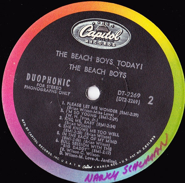 The Beach Boys : The Beach Boys Today! (LP, Album, Duo)