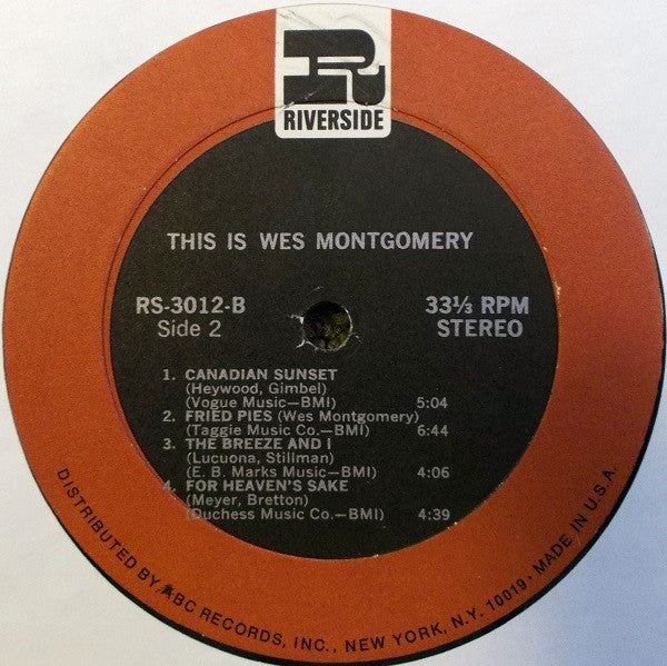 Wes Montgomery : This Is Wes Montgomery (LP, RE, RM)