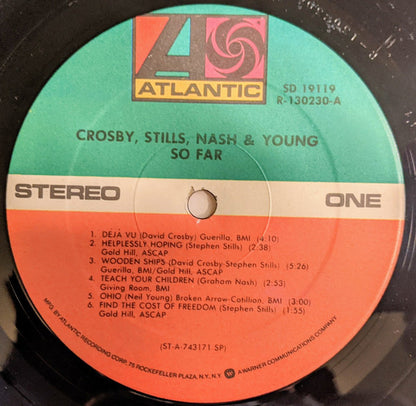 Crosby, Stills, Nash & Young : So Far (LP, Comp, Club, RE, RCA)