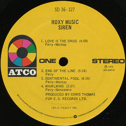 Roxy Music : Siren (LP, Album, Pre)