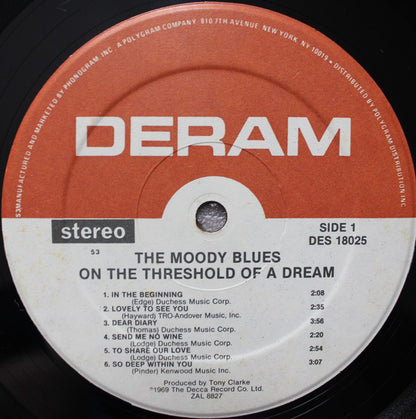 The Moody Blues : On The Threshold Of A Dream (LP, Album, RE, 53 )