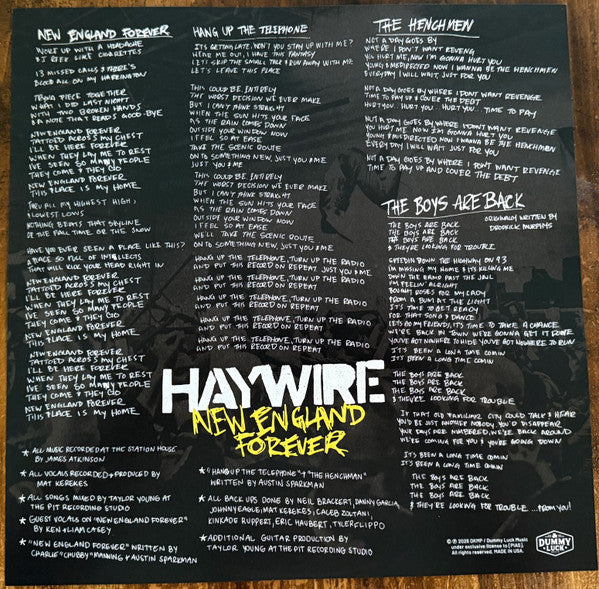 Dropkick Murphys / Haywire (22) : New England Forever (12", EP, Cre)