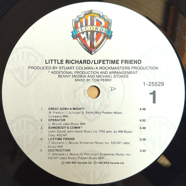 Little Richard : Lifetime Friend (LP, Album, All)