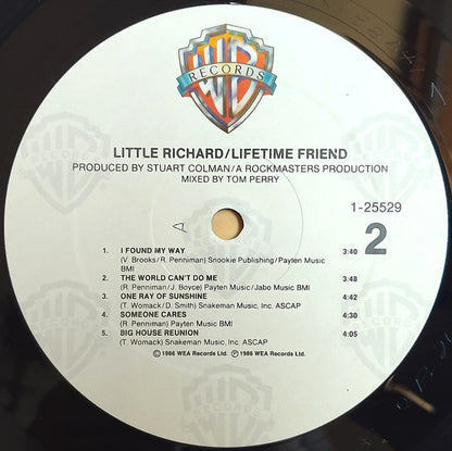 Little Richard : Lifetime Friend (LP, Album, All)