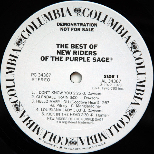 New Riders Of The Purple Sage : The Best Of New Riders Of The Purple Sage (LP, Comp, Promo)