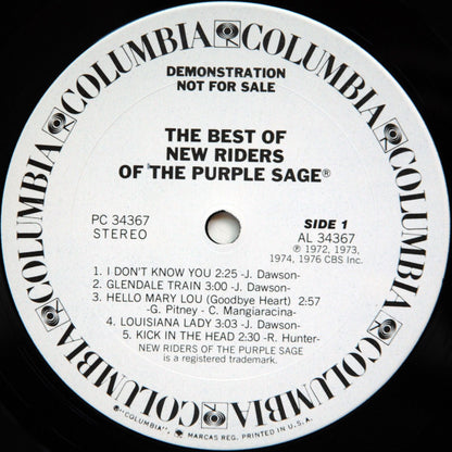 New Riders Of The Purple Sage : The Best Of New Riders Of The Purple Sage (LP, Comp, Promo)