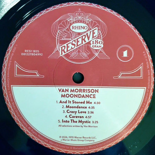 Van Morrison : Moondance (LP, Album, RE, Gat)