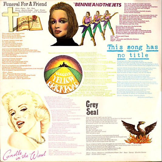 Elton John : Goodbye Yellow Brick Road (2xLP, Album, Glo)