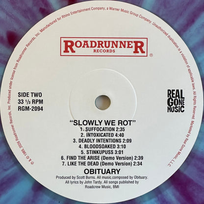 Obituary : Slowly We Rot (LP, Album, RE, RM, Blu)