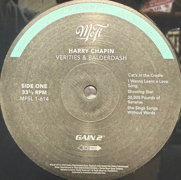Harry Chapin : Verities & Balderdash (LP, Album, Ltd, Num, RE, RM, 180)