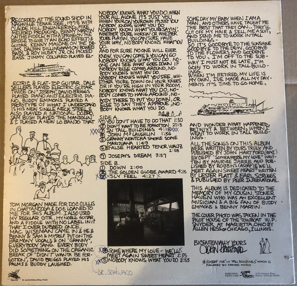 John Hartford : Nobody Knows What You Do (LP, Album, RP)