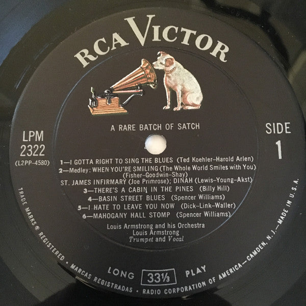 Louis Armstrong And His Orchestra : A Rare Batch Of Satch (LP, Comp, Mono)