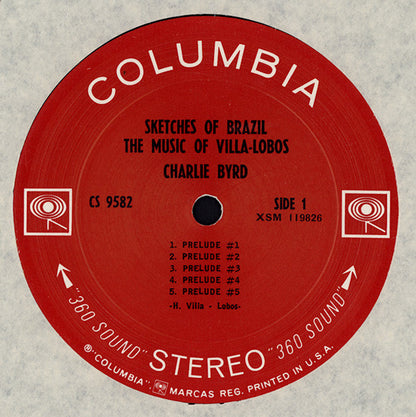 Charlie Byrd, Villa-Lobos* : Sketches Of Brazil  (Music Of Villa-Lobos) (LP, Album, San)