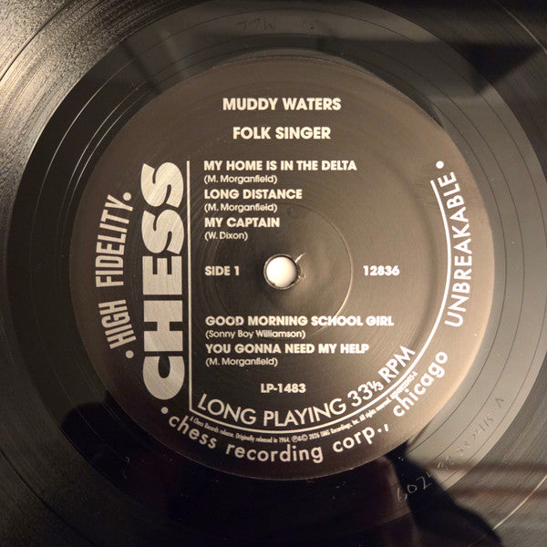 Muddy Waters : Folk Singer (LP, Album, Mono, RE, RM, 180)