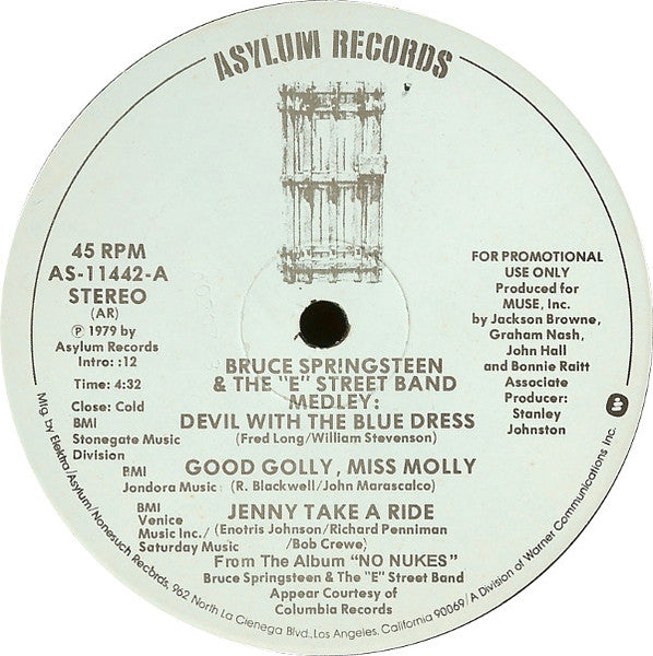 Bruce Springsteen & The E Street Band* / Jackson Browne : Devil With The Blue Dress Medley / Before The Deluge (12", Promo)