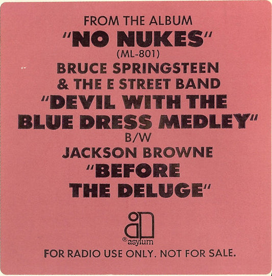 Bruce Springsteen & The E Street Band* / Jackson Browne : Devil With The Blue Dress Medley / Before The Deluge (12", Promo)