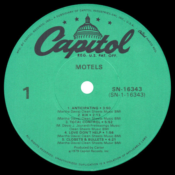 The Motels : The Motels (LP, Album, RE)