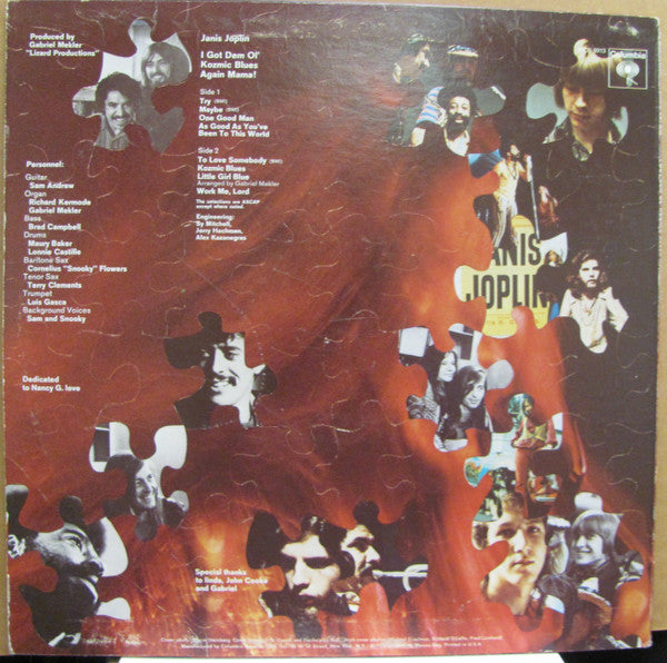 Janis Joplin : I Got Dem Ol' Kozmic Blues Again Mama! (LP, Album, Pit)