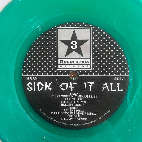 Sick Of It All : Sick Of It All (7", RP, Gre)
