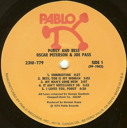 Oscar Peterson And Joe Pass : Porgy & Bess (LP, Album)