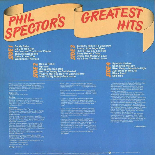 Phil Spector : Phil Spector's Greatest Hits (2xLP, Album, Comp, Los)