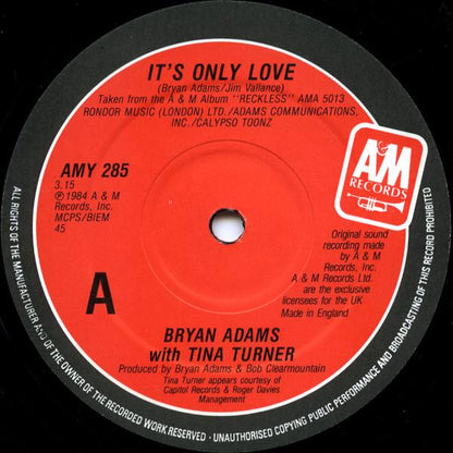 Bryan Adams / Tina Turner : It's Only Love (12", Single)