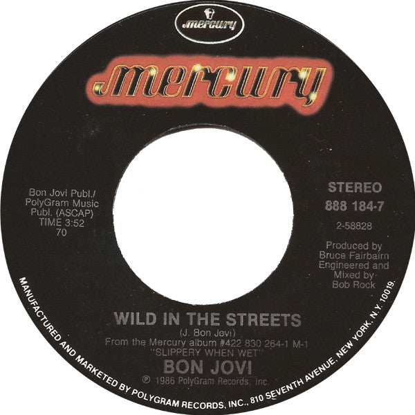 Bon Jovi : Livin' On A Prayer (7", Single, Styrene, Ind)