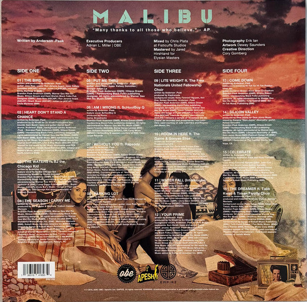 Anderson .Paak : Malibu  (2xLP, Album, Ltd, RE, RP, Sea)