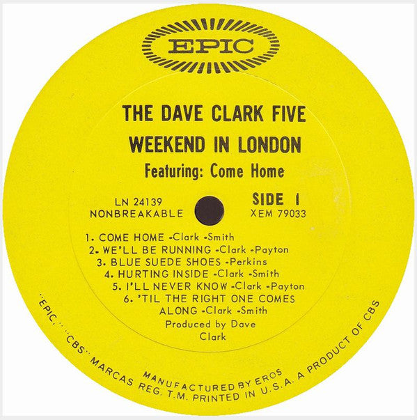 The Dave Clark 5* : Weekend In London (LP, Album, Mono)