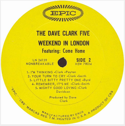 The Dave Clark 5* : Weekend In London (LP, Album, Mono)
