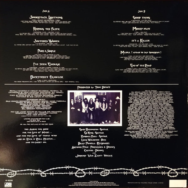 Lynyrd Skynyrd : 1991 (LP, Album, Club, CRC)
