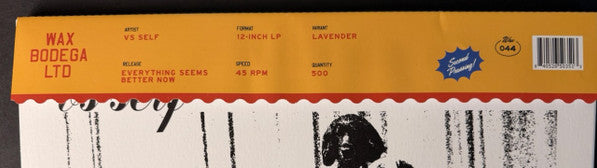 Vs Self : Everything Seems Better Now (LP, Album, Lav)