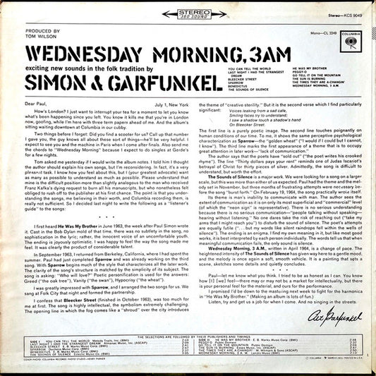Simon & Garfunkel : Wednesday Morning, 3 A.M. (LP, Album, RE)