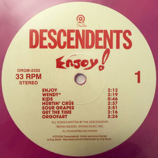 Descendents : Enjoy! (LP, Album, RE, Pin)