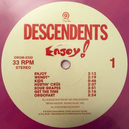 Descendents : Enjoy! (LP, Album, RE, Pin)