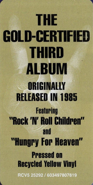 Dio (2) : Sacred Heart (LP, Album, RE, Yel)
